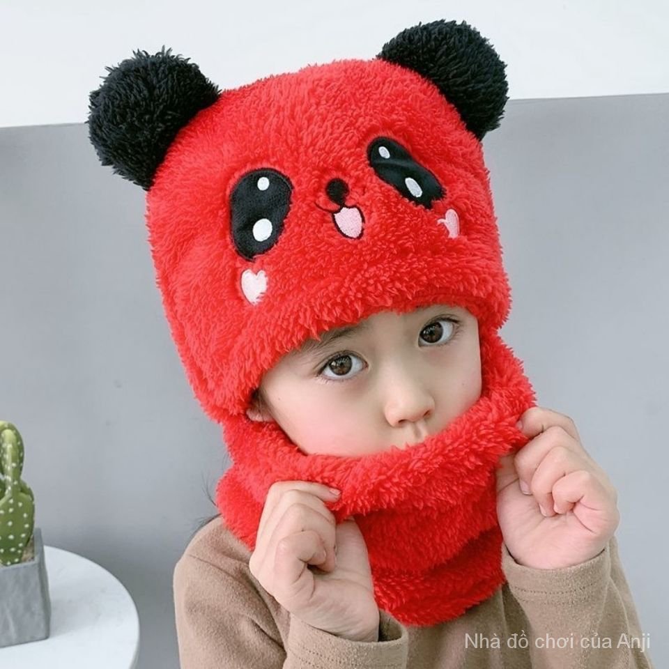 Children's hats, towels and gloves Three-piece warm, thick hood for your baby