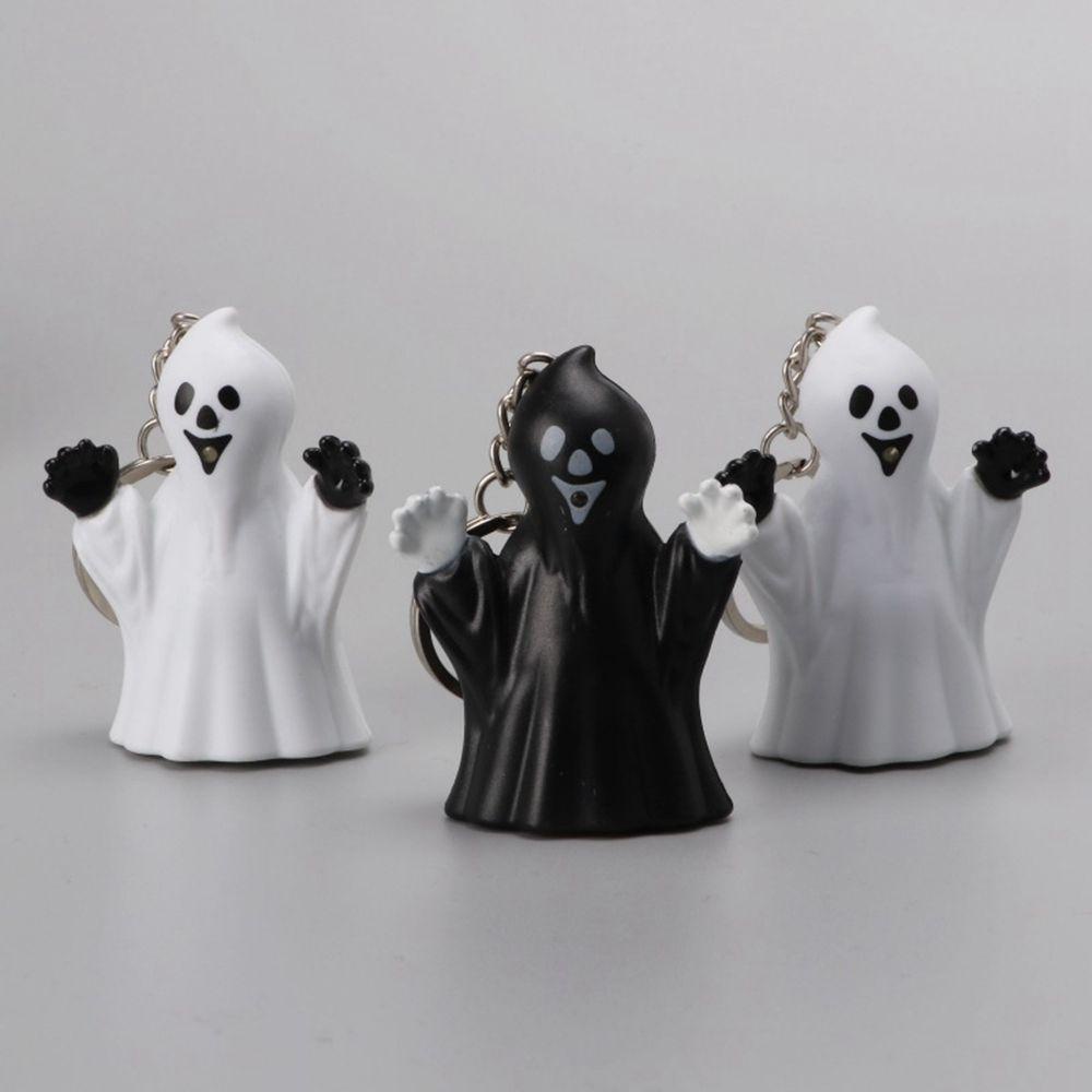 PATRICIA Móc Khóa Hình Ma Có Đèn LED Phát Sáng Trang Trí Halloween