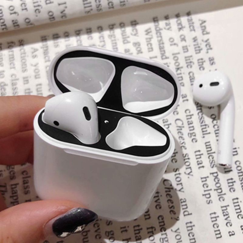 Set 6 cặp nhãn dán bảo vệ mặt trong hộp sạc tai nghe AirPods