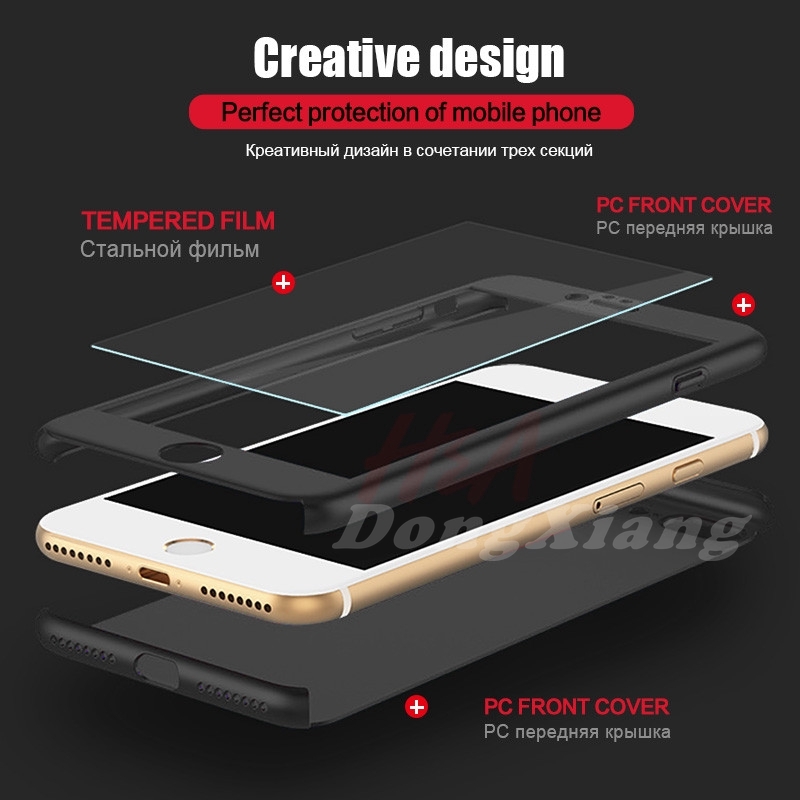 Ốp điện thoại kính cường lực cứng bảo vệ toàn diện 360 độ cho REALME 6i 5 5i C2 C11 F5 F7 F9 F11 F11 Pro A3s A5s A79