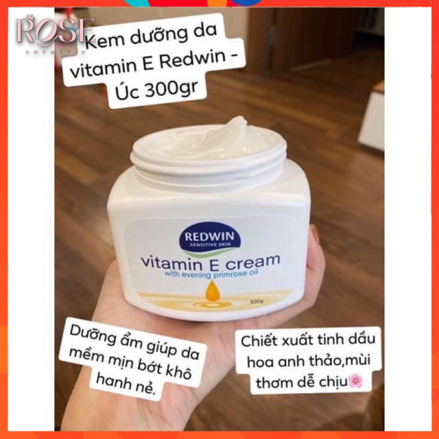 Kem Dưỡng Ẩm Da Redwin Vitamin E Cream ⚡⚡ Úc - Kem Đa Năng Body Giúp Dưỡng Da Hết Khô, Nứt Nẻ Toàn Thân 300G
