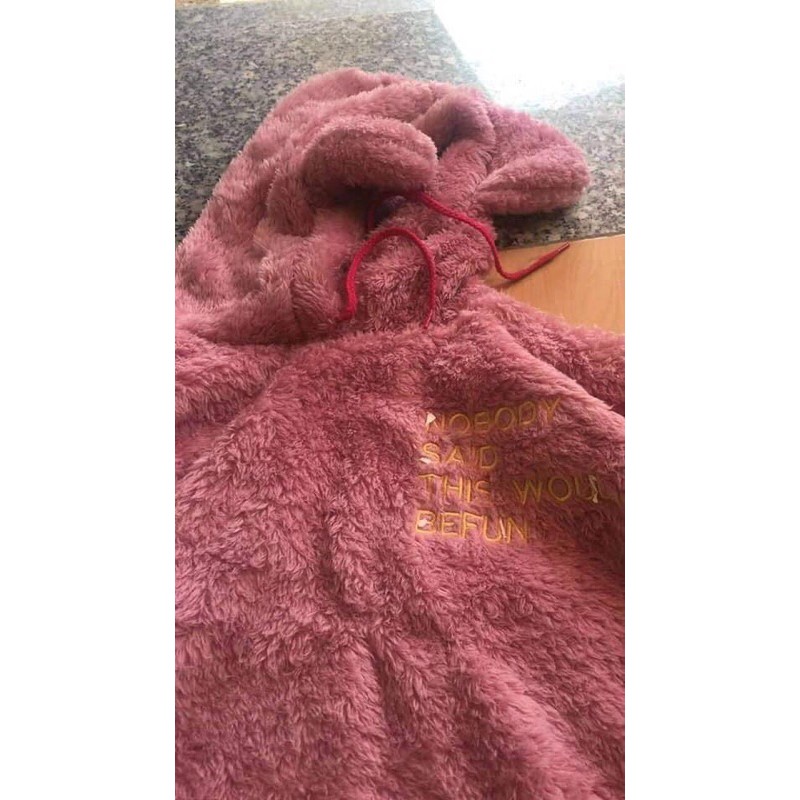 Áo hoodie lông siêu dai k bị rụng chữ thêu ấm áp HANA108 | BigBuy360 - bigbuy360.vn