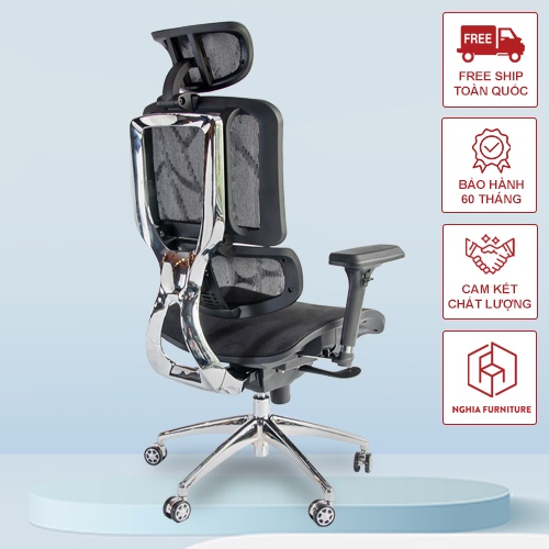 Ghế công thái học Nghia Furniture Ergonomic Life 02 Plus điều chỉnh tựa lưng 5 cấp