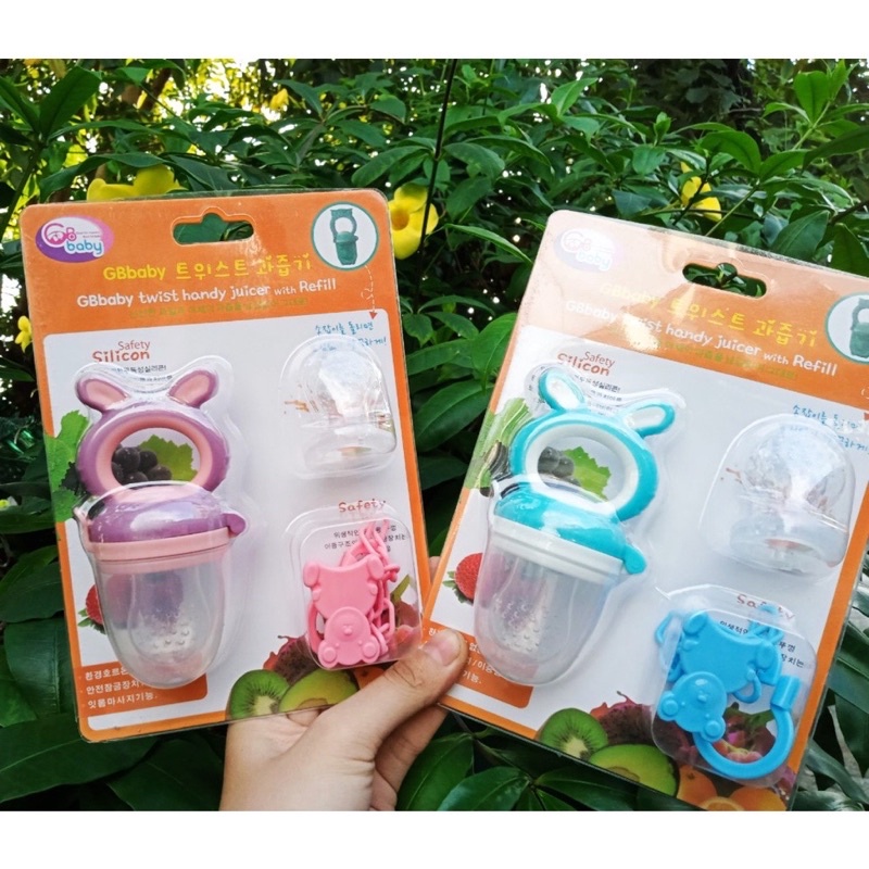 [HCM-GIÁ RẺ] Túi nhai ăn dặm chống hóc cho bé BABUU, KICHILACHI, GB BABY, SAMI. Kèm dây xích và 2 núm.