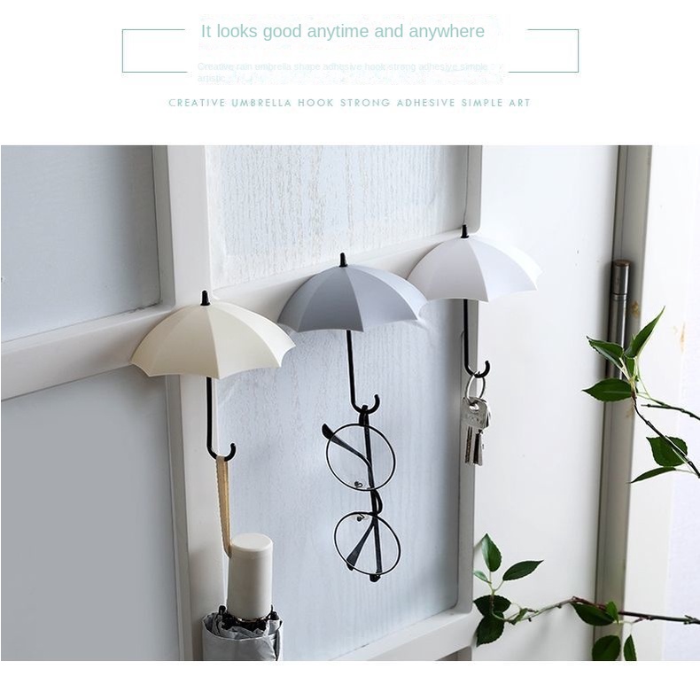 Móc Treo Dù Gắn Tường Không Cần Khoan Siêu Dính Thiết Kế Dễ Thương Tiện Dụng Cho Nhà Bếp / Nhà Tắm