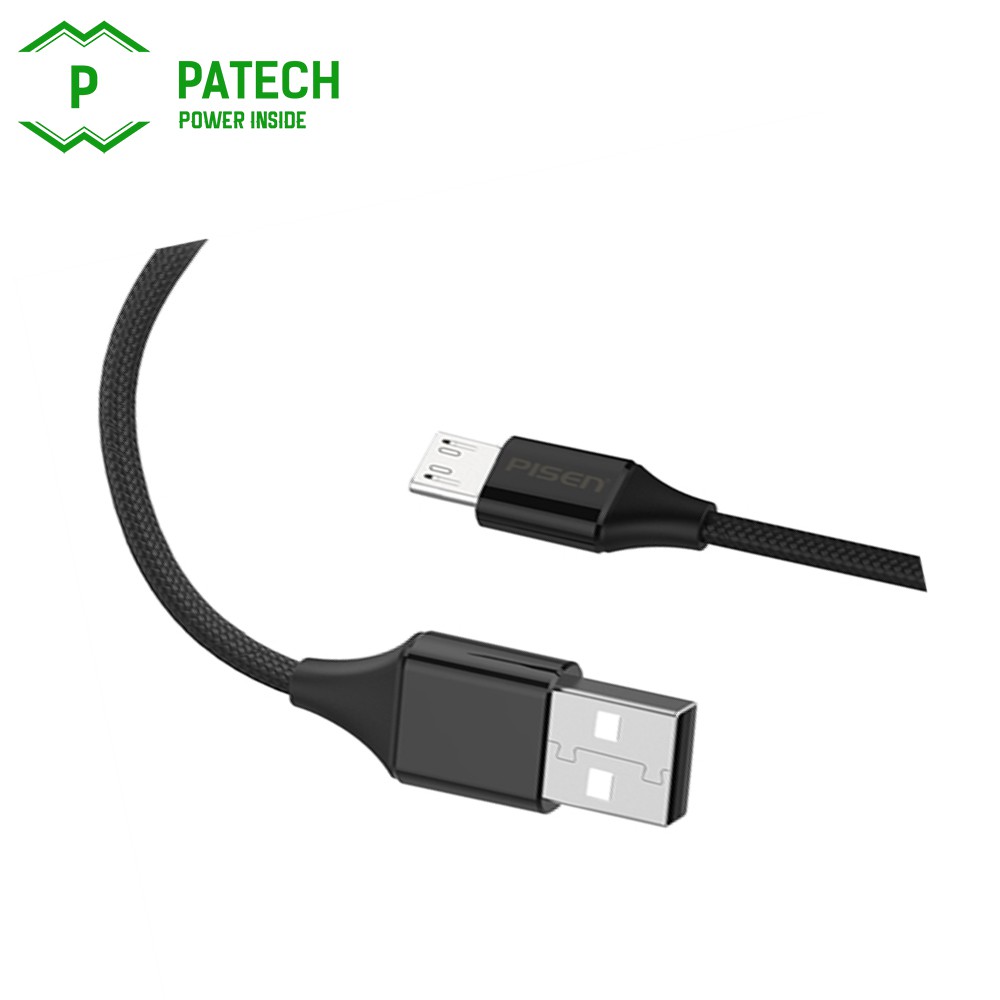 Cáp Pisen Micro USB Braided 1.2m - Hàng Chính Hãng