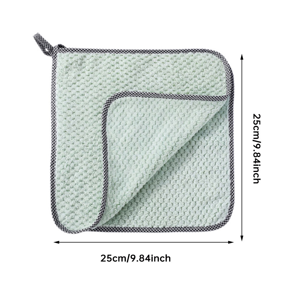 Khăn Lau Chén Đĩa Bằng Lông Cừu Dày Thấm Hút Nước Đa Màu Sắc Cho Nhà Bếp/Phòng Tắm
