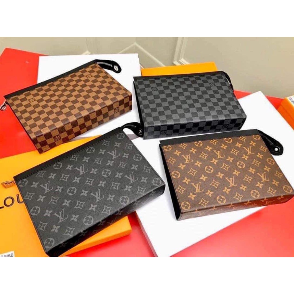 Clutch Thời Trang Unisex hoạt tiết caro 🧡🧡🧡 Freeship