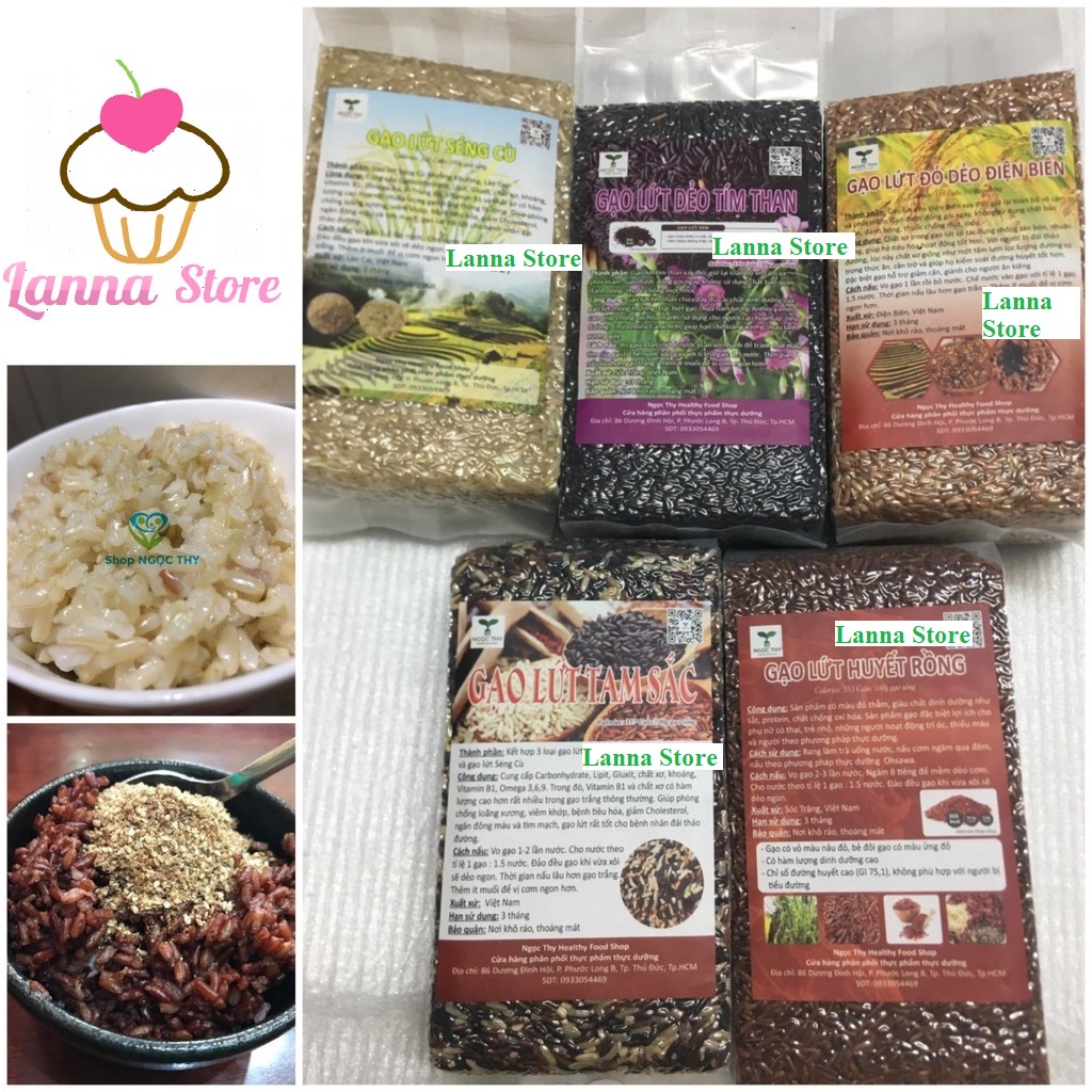 Gạo lứt nguyên cám dinh dưỡng ăn kiêng, thưc dưỡng, ea tclean healthy [NT Food] Dễ Ăn - Gói 1kg