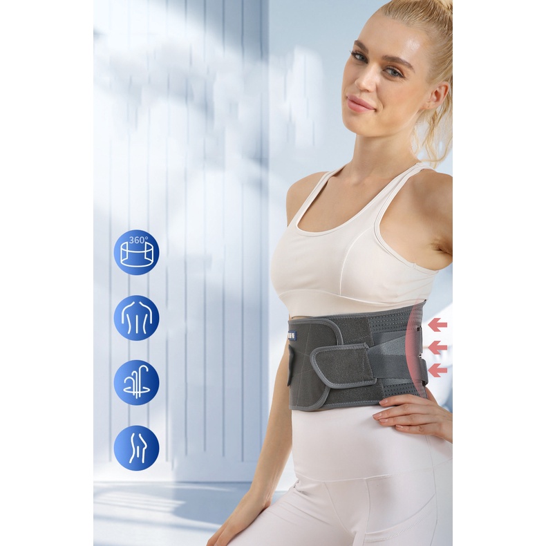 Đai Lưng Thắt Lưng Định Hình Cột Sống Cải Thiện Thoái Hóa,Thoát Vị  Vùng Thắt Lưng Thoáng Khí Bicky