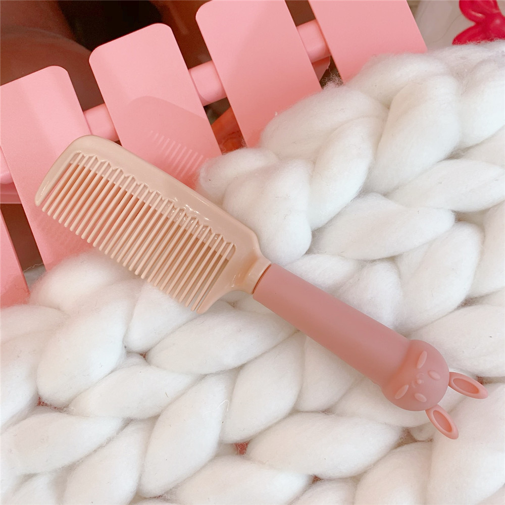 [Hàng mới về] Lược Chải Tóc Bằng Nhựa Chống Tĩnh Điện Thiết Kế Hình Chú Thỏ Dễ Thương