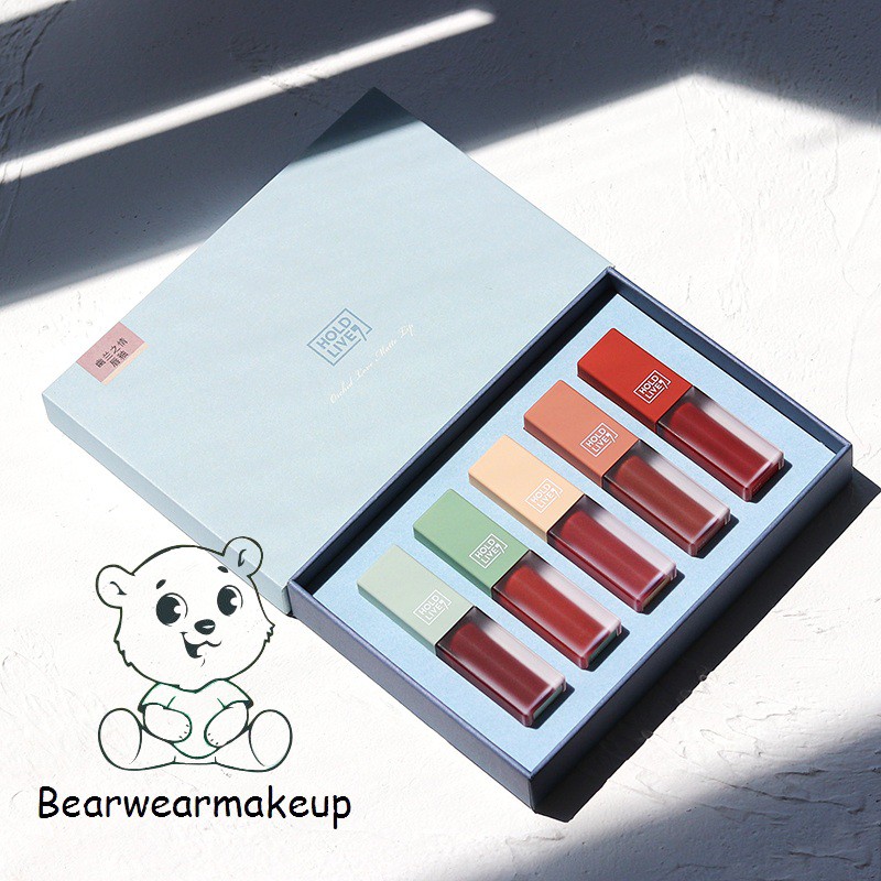 (Hold Live) Set 5 Son Kem HoldLive Orchid Love Matte Lip chính hãng nội địa Trung