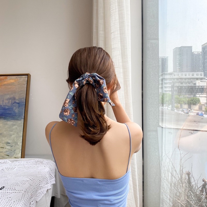 Ruy băng cột tóc hình hoa nhiều mẫu, dây buộc tóc dành cho nữ phong cách Hàn Quốc