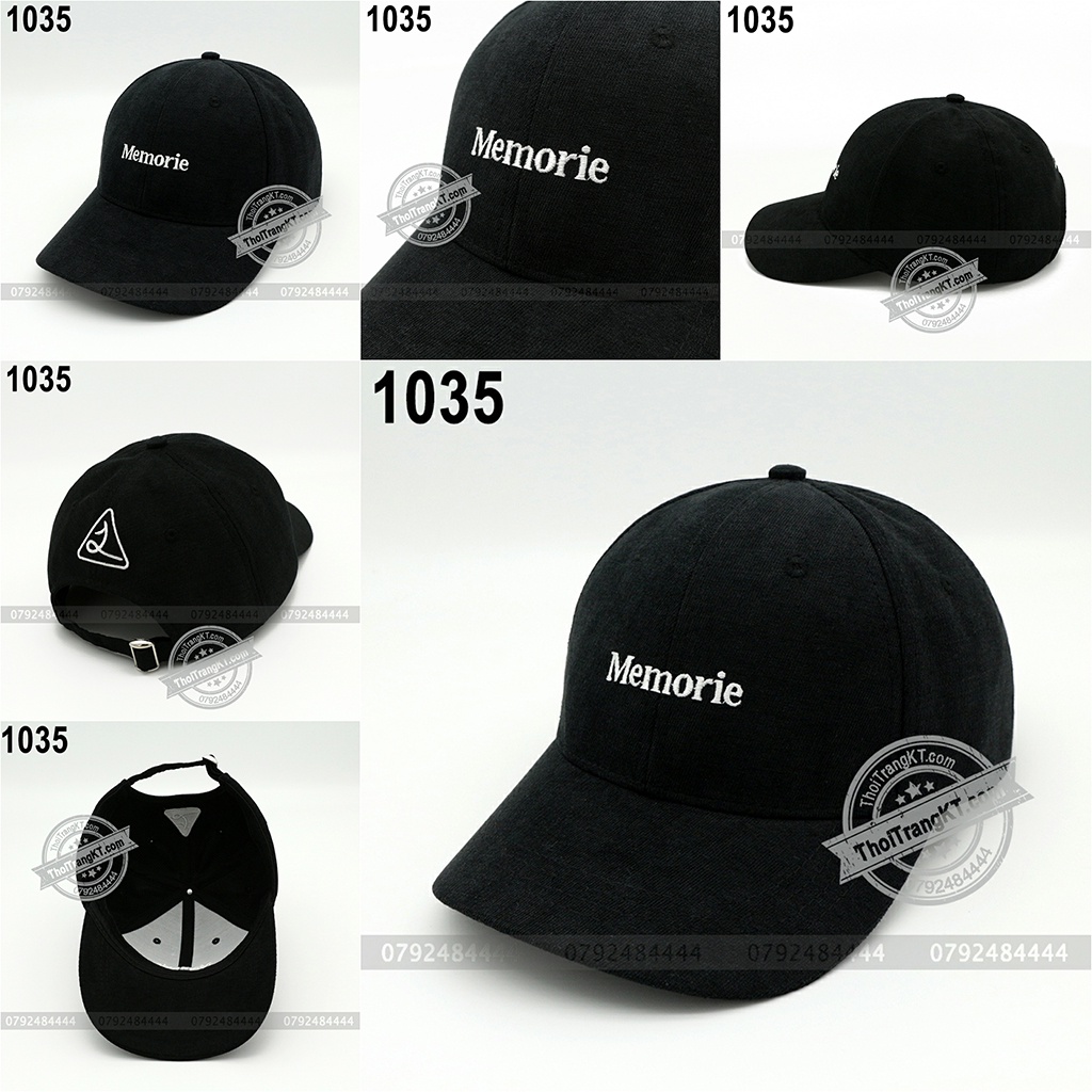Mũ lưỡi trai thời trang thêu chữ Memorie phong cách nón kết nam nữ hàn quốc đẹp cá tính