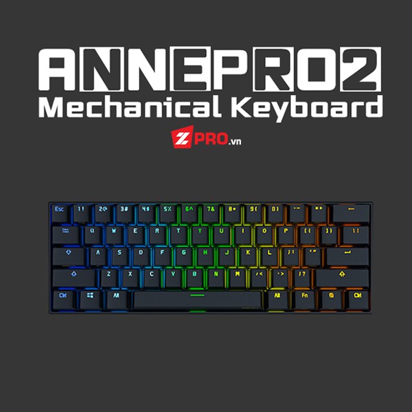 [Mã ELMS5 giảm 7% đơn 300K] Bàn phím cơ Anne Pro 2 Black - BH 1 năm