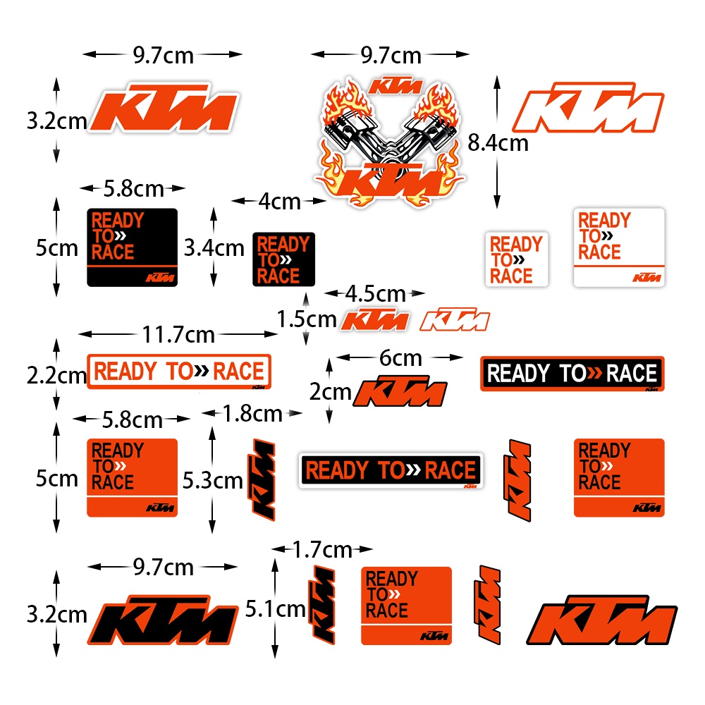 Sticker Phản Quang Dán Trang Trí Bình Xăng Xe Mô Tô KTM Duke 125 200 390 690 990 1290 Adv SXF EXC XC XCW