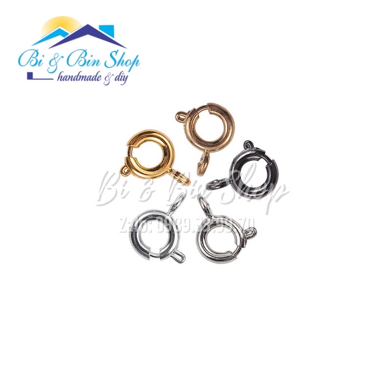 4 Khoá Lò Xỏ Tròn Làm Móc Dây Chuyền, Vòng Đeo Tay, Trang Sức Thủ Công Tự Làm