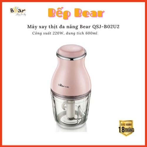 Máy xay thịt đa năng Bear QSJ-B02U2_Bản Quốc Tế_Bảo hành Chính Hãng 18 tháng