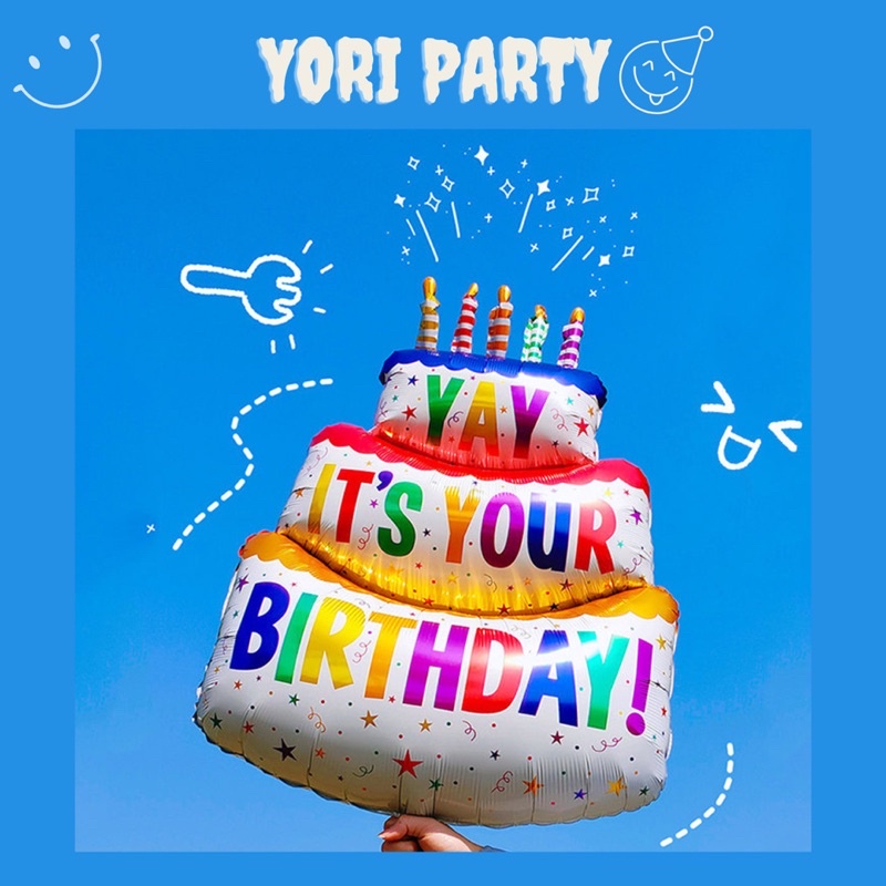 Bong Bóng Bánh Kem Size 1 Mét Trang Trí Sinh Nhật - Yori Party