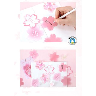Bộ giấy note quỳ tím HOA ANH ĐÀO NỞ RỘ