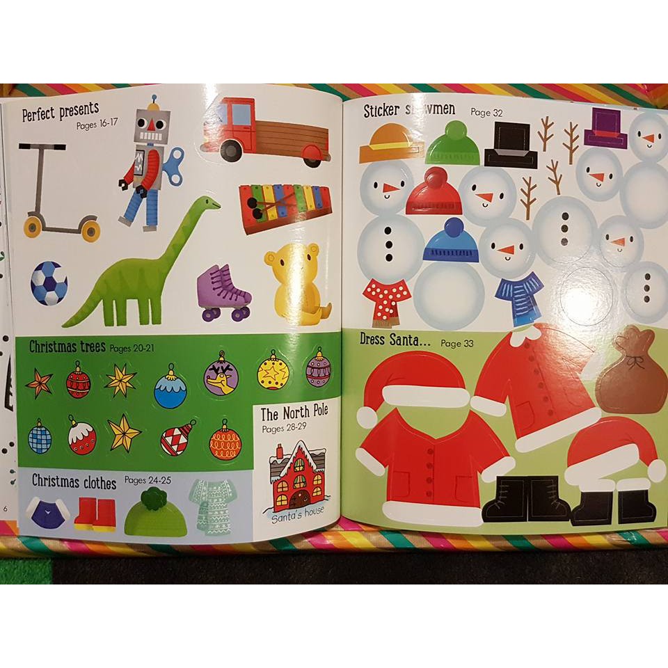 Sách kỹ năng Little children's christmas activity book Usborne