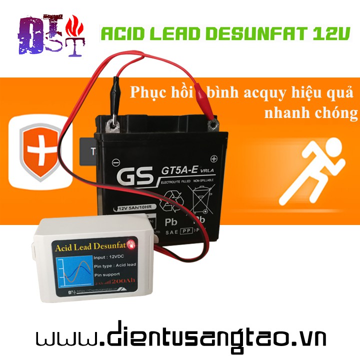 Bộ Desulfate Phục hồi bình acquy 12V ✅ [RẺ NHẤT VIỆT NAM] ⚡