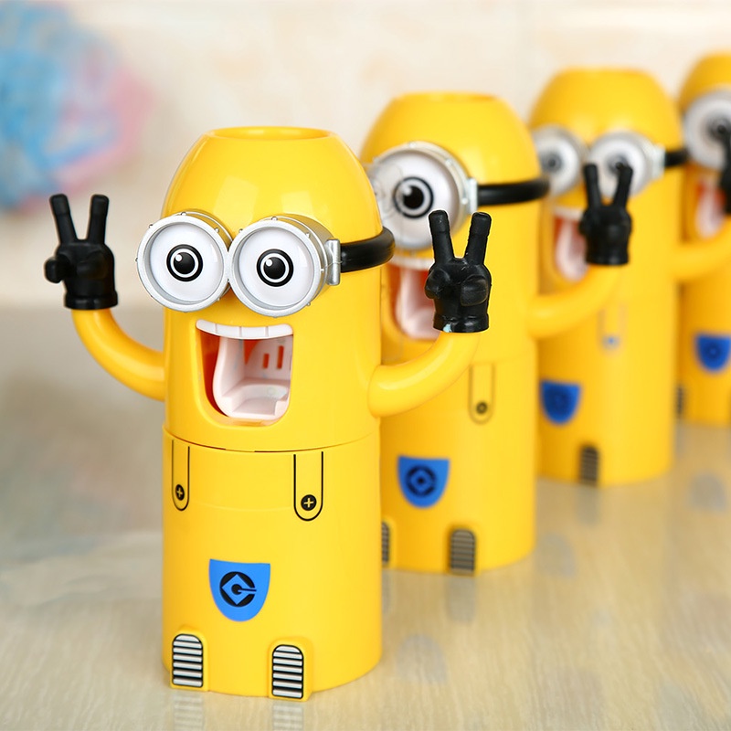 BỘ NHẢ KEM ĐÁNH RĂNG MINION - NHẢ KEM ĐÁNH RĂNG TỰ ĐỘNG MINION