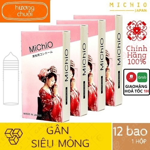 [CHÍNH HÃNG 100%] Bao Cao Su Nhật Bản Michio (Hộp 12 bao), BCS Cao cấp - Siêu mỏng - hương thơm nhẹ nhàng