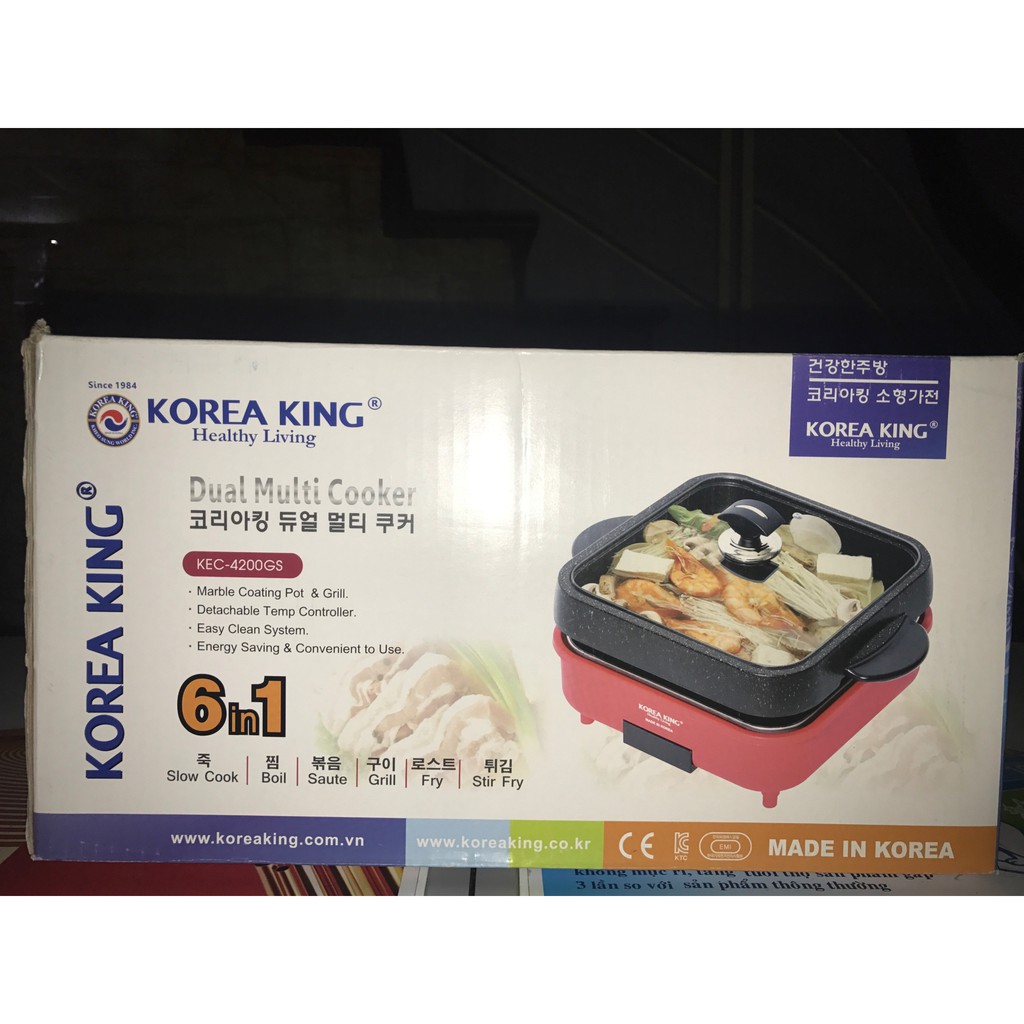 Nồi nấu điện đa năng Korea King KMC-4200GS - Công suất 1050w - Dung tích 5l - Bảo Hành 1 Năm