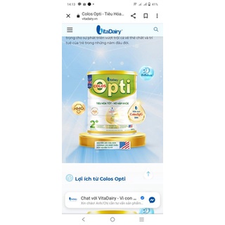 Sữa non Colos Opti 800g có mã QR 2025