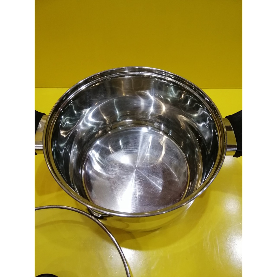 Nồi inox nội địa Nhật, size 23cm, cao 14cm (mã 953), Dùng được bếp từ