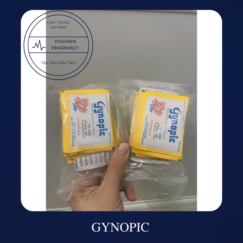 Gynopic gói rửa vệ sinh phụ nữ hoa hồng (túi 10 gói)