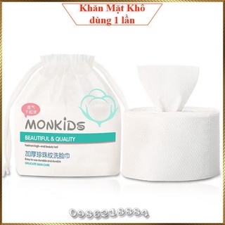 Sss568 khăn lau mặt khô monkids túi lớn 260g dùng 1 lần lau khô lau ướt kkm1