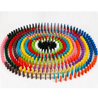 Bộ domino, thanh rút gỗ màu cho bé