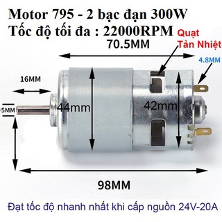 Motor 895,775,795 - 2 bạc đạn 368w