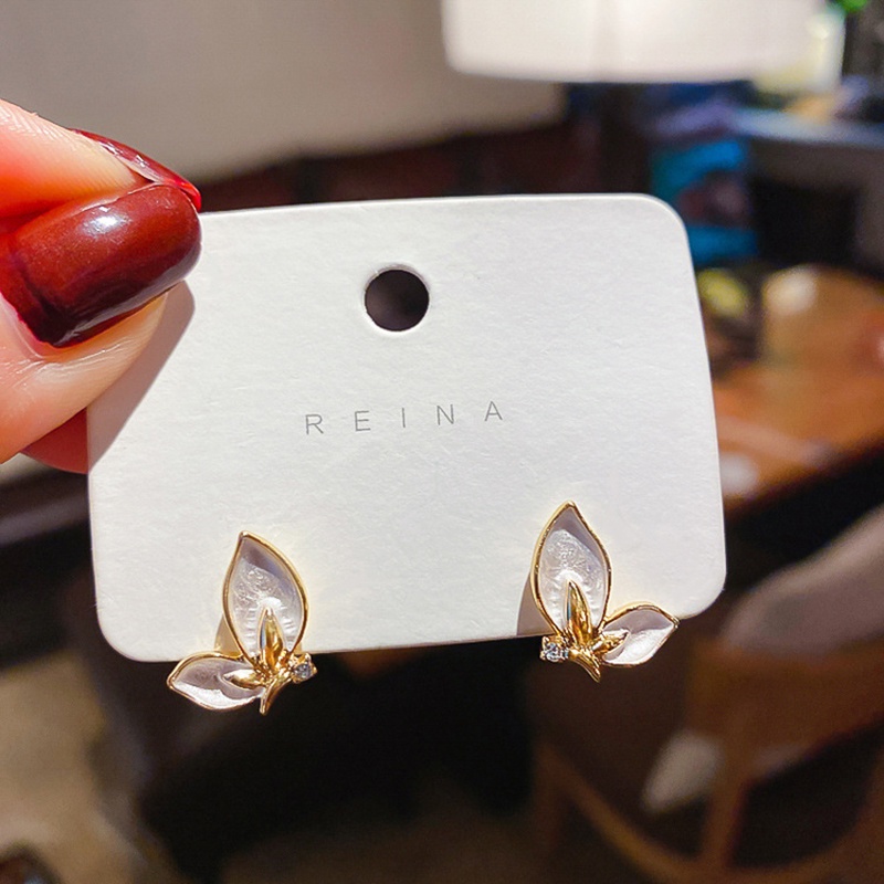 Bông Tai Hình Bướm Đính Đá Zircon Sang Trọng Thời Trang Chất Lượng Cao Làm Quà Tặng Cho Bạn Gái