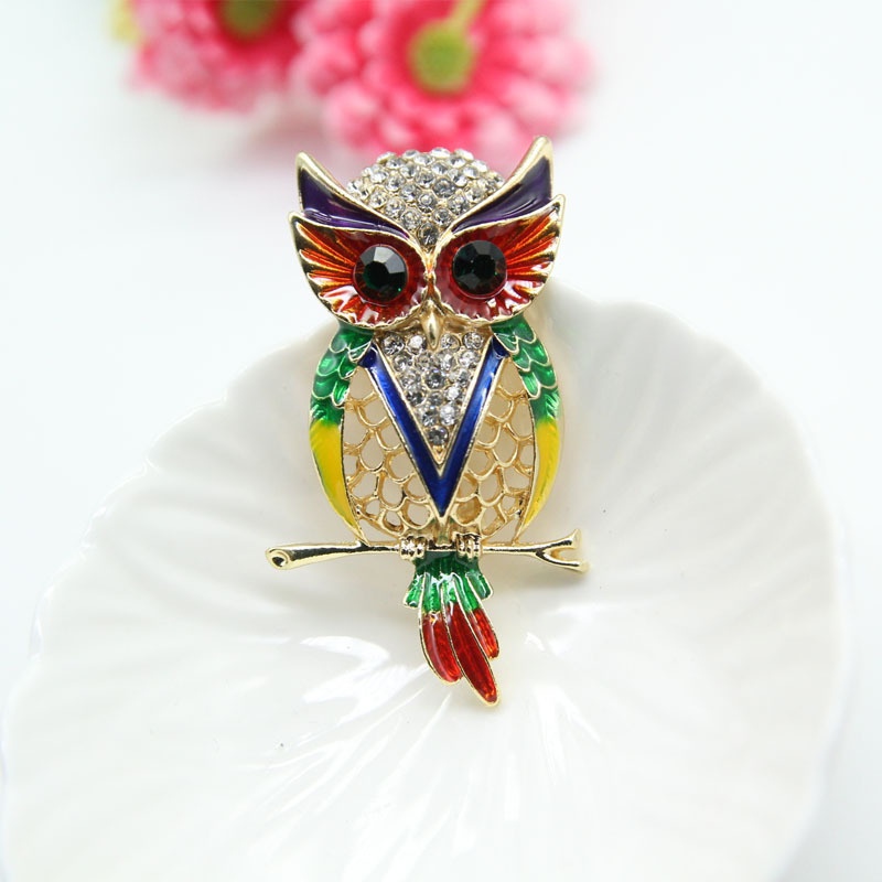 Ghim CàI ÁO HìNh Chú Cú ĐíNh Kim Cương Giả ThờI Trang Cho Nam Nữ