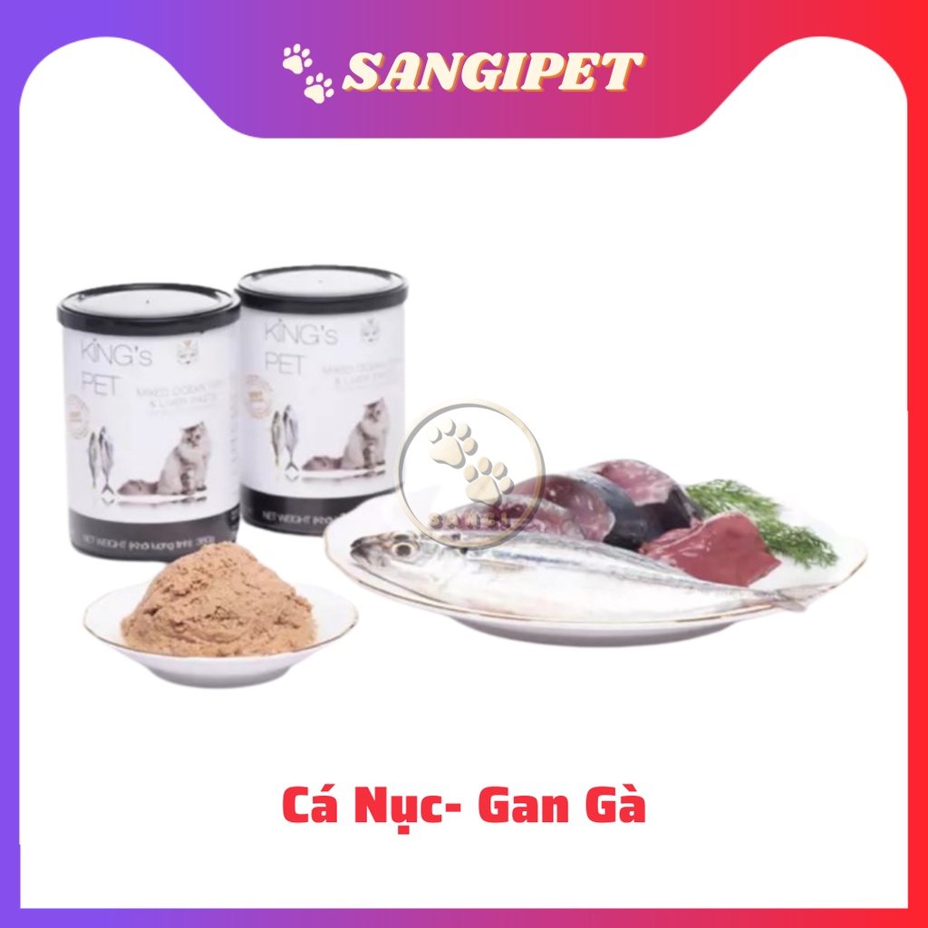 Pate KING'S PET lon 380g, Pate chó mèo King'sPet ngon như nhà làm