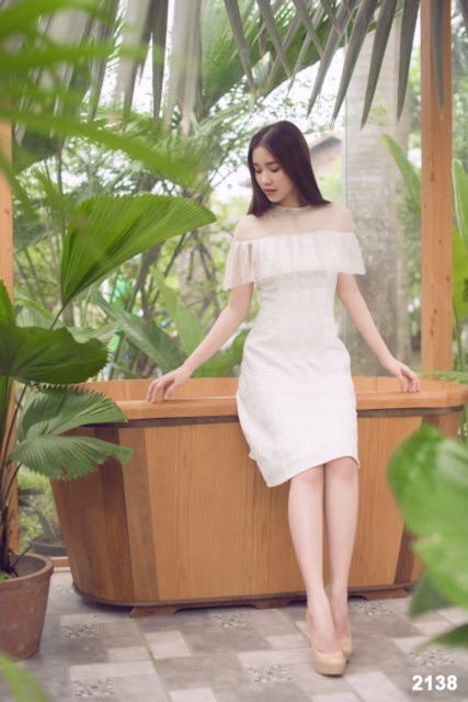 Đầm body trắng dự tiệc. Hàng Việt Nam chất lượng cao