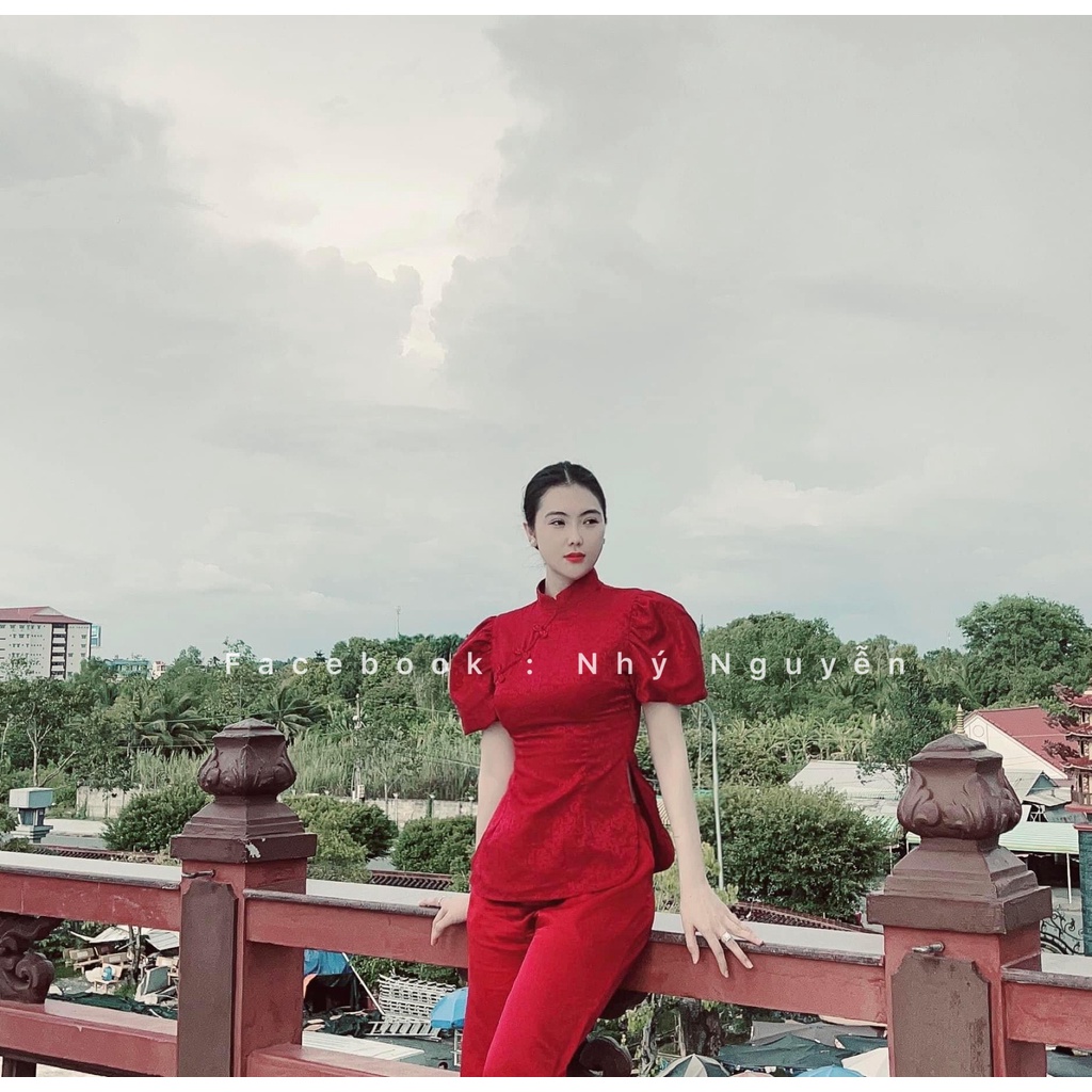 SET GẤM TAY PHỒNG THƯỢNG HẠNG MÀU ĐỎ