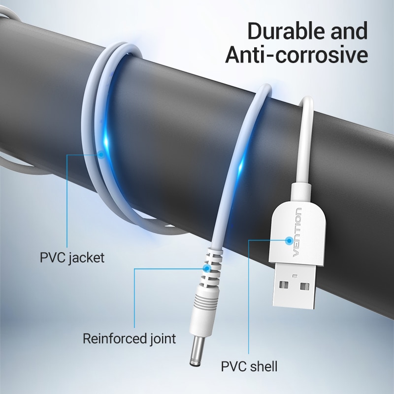 Vention Dây Cáp Sạc Nguồn USB Sang DC 3.5mm 5V Cho Hub / Quạt mini / Đèn Bàn