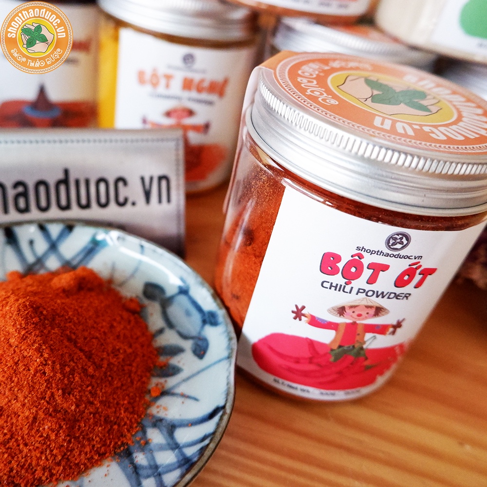 Bột Ớt Sấy Lạnh Shop Thảo Dược Hũ 100G - Bột Ớt Gia Vị Hữu Cơ Cao Cấp