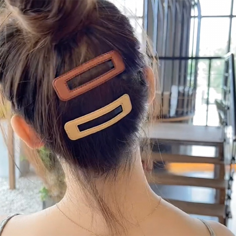 Set 5 kẹp tóc da đẹp mắt cho nữ