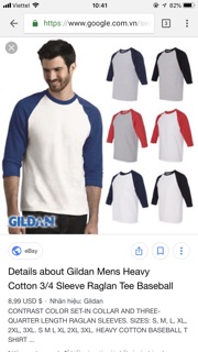 Áo phông tay lỡ Gildan Raglan