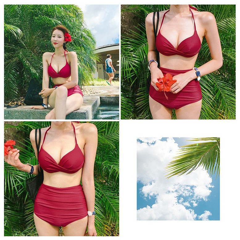 [Có ảnh thật] Bộ đồ bơi Bikini 2 mảnh Rosy 6148 [Vải Lycra] | BigBuy360 - bigbuy360.vn
