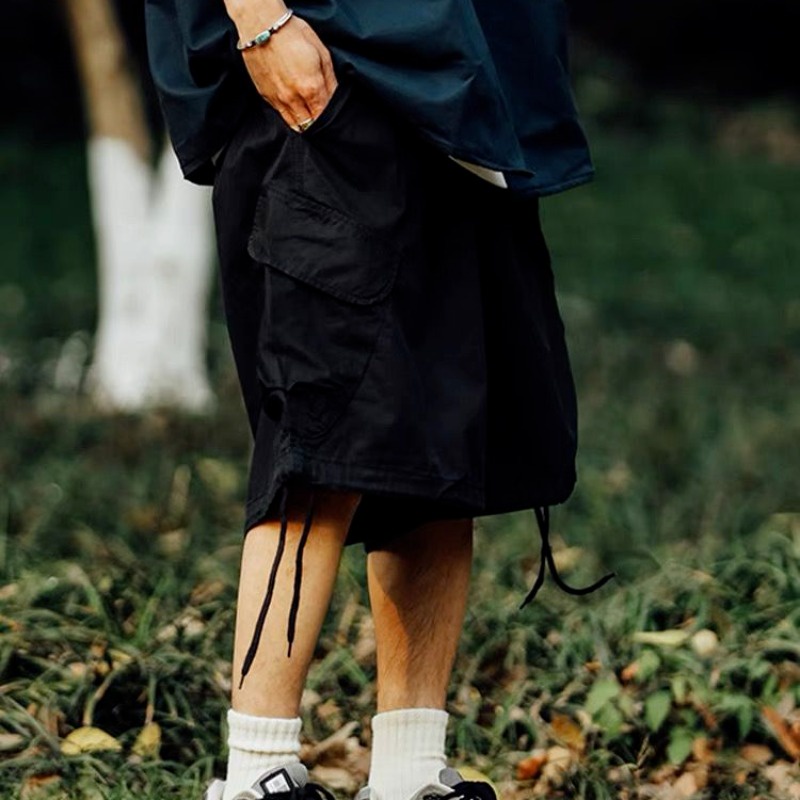 Quần Short Ống Rộng Có Túi Thời Trang Mùa Hè Phong Cách Nhật Bản Size M-2XL Cho Nam Quần short kaki nam PATTERN THE cạp chun