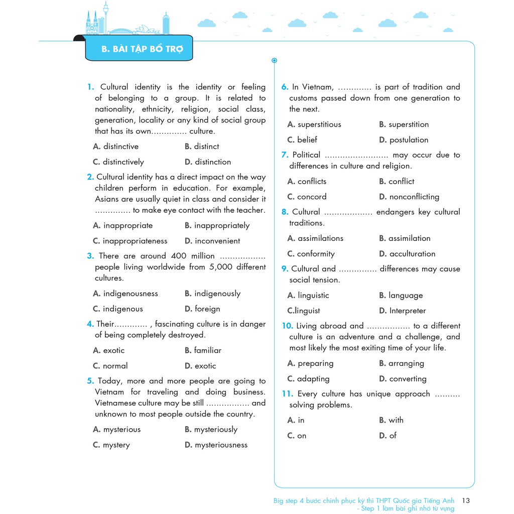 Sách Big step - 4 bước chinh phục kì thi THPT Quốc gia tiếng Anh - Step 1 làm bài ghi nhớ từ vựng | BigBuy360 - bigbuy360.vn
