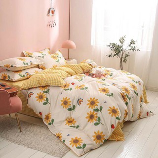 bộ chăn ga poly cotton nhập khẩu [ mẫu hoa hướng dương]