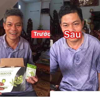Dầu gội đen tóc phủ bạc Organic Macca
