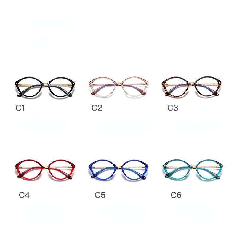 Mắt Kính Gọng Oval Màu Sắc Ngọt Ngào Chống Ánh Sáng Xanh Thời Trang Cho Nữ